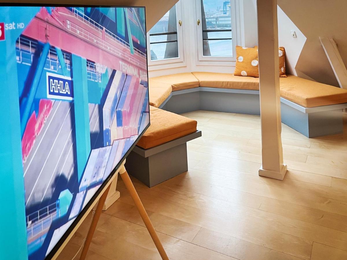 Апартаменты Loft-Panoramablick-Hafen & Elbe! Гамбург Экстерьер фото